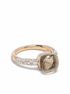 Pomellato кольцо Nudo из белого и розового золота с топазом и бриллиантами