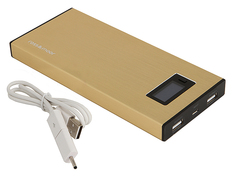 Внешний аккумулятор Ross&Moor Power Bank PB-MS010 12000 mAh Gold Выгодный набор + серт. 200Р!!!