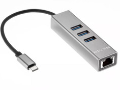 Хаб USB Telecom Type-C - 3xUSB 3.0 + RJ45 TA311C