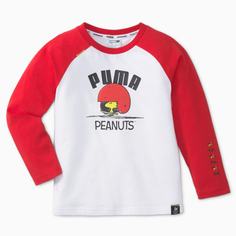 Детская футболка с длинным рукавом PUMA x PEANUTS Long Sleeve Kids Tee