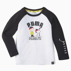 Детская футболка с длинным рукавом PUMA x PEANUTS Long Sleeve Kids Tee
