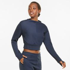 Футболка с длинным рукавом Exhale Mock Neck Ribbed Long Sleeve Womens Training Tee Puma