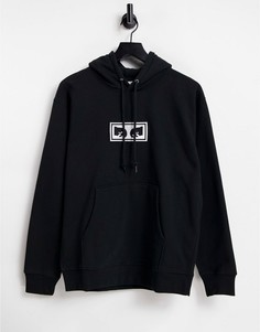 Худи черного цвета с логотипом-глазами Obey-Черный цвет