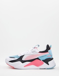 Бело-розовые кроссовки в стиле 90-х PUMA RS-X-Белый