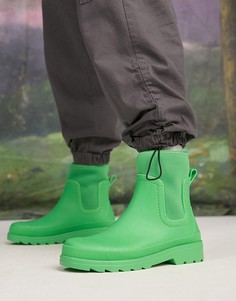 Зеленые резиновые сапоги ASOS DESIGN-Зеленый цвет