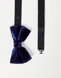 Бархатный галстук-бабочка French Connection-Темно-синий