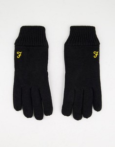 Черные перчатки с логотипом Farah-Черный цвет