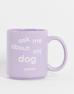Сиреневая кружка с надписью "Dog" TYPO-Фиолетовый цвет