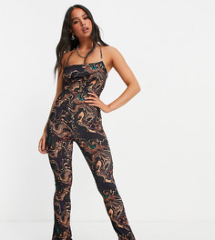 Разноцветный комбинезон с принтом завитков COLLUSION