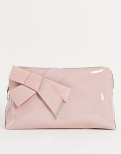 Розовая косметичка с бантом Ted Baker Nicco-Розовый цвет