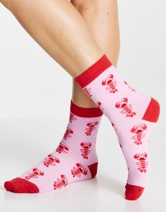 Розовые носки с принтом омаров Skinnydip-Разноцветный