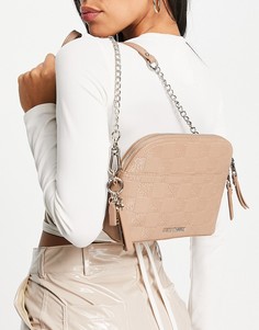 Куполообразная сумка через плечо коричневого цвета с принтом монограммы Steve Madden Bcheriel-Коричневый цвет