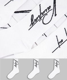 Набор из 3 пар белых носков с логотипом-надписью Only & Sons-Белый