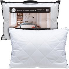 Подушка 50 х 70 см, Файбер, Лофт, чехол микрофибра 100% полиэстер, кант, IVVA, ПФМстм-57