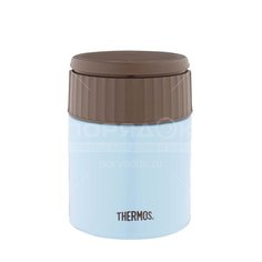 Термос из нержавеющей стали Thermos с широким горлом, 0.4 л, голубой