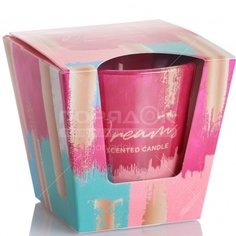 Свеча декоративная, 9х7 см, Мечты и спокойствие, в стакане ароматизированная Bartek candles