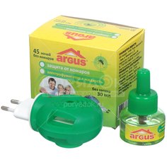 Репеллент от комаров Argus 45 ночей фумигатор с жидкостью, 30 мл
