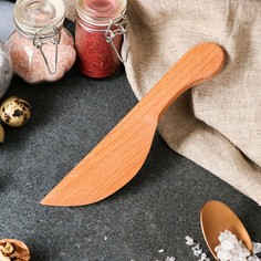 Нож деревянный, для масла, 20 см, массив дуба Доброе дерево