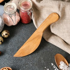 Нож деревянный, для масла, 20 см, массив бука Доброе дерево