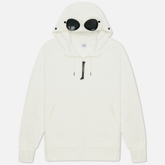 Мужская толстовка C.P. Company Diagonal Raised Fleece Goggle Hoodie, цвет белый