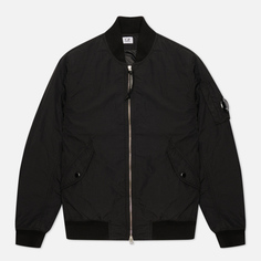 Мужская куртка бомбер C.P. Company Flatt Nylon Padded, цвет чёрный, размер 56