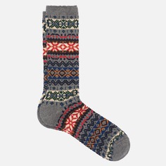 Носки Anonymous Ism Fair Isle Crew, цвет серый