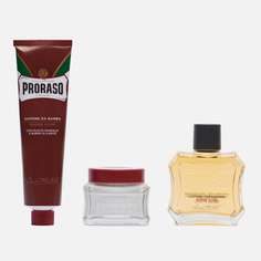 Набор для бритья Proraso Primadopo Vintage Selection Tin Red Range, цвет красный