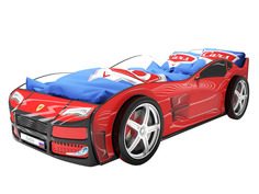Кровать-машина карлсон турбо (с объемными колесами) (magic cars) красный 85x48x178 см.
