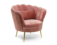 Кресло lotus grey pink (kelly lounge) красный 88x81x80 см.