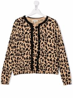TWINSET Kids кардиган с леопардовым принтом