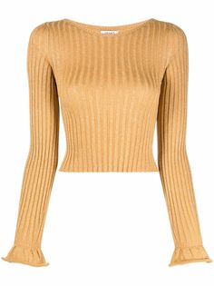 LIU JO джемпер в рубчик с расклешенными манжетами