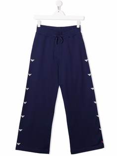 Emporio Armani Kids спортивные брюки широкого кроя с логотипом