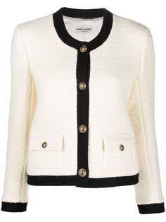 Saint Laurent твидовый жакет