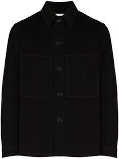 Lemaire куртка-рубашка с контрастной строчкой Kenneth Ize