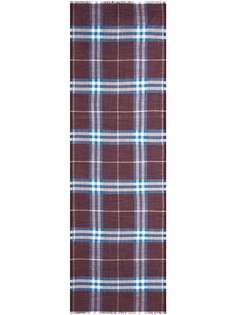 Burberry легкий шарф в клетку