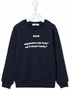 MSGM Kids толстовка с надписью