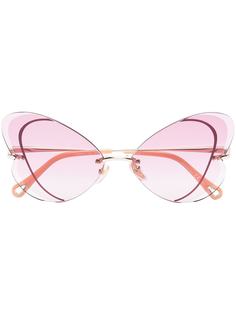 Chloé Eyewear солнцезащитные очки Tayla в оправе бабочка