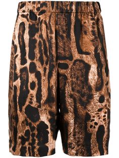 Edward Crutchley шорты с леопардовым принтом