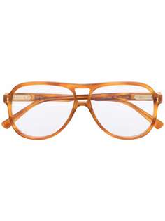 Gucci Eyewear очки-авиаторы черепаховой расцветки