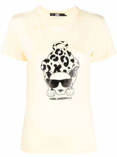 Karl Lagerfeld футболка Ikonik с леопардовым принтом