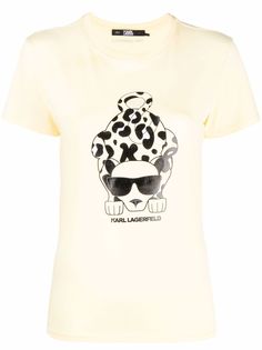 Karl Lagerfeld футболка Ikonik с леопардовым принтом