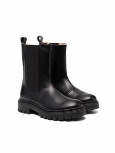 Florens кожаные ботинки на массивной подошве