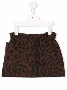Mariuccia Milano Kids юбка мини с леопардовым принтом