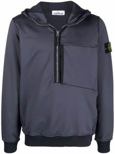 Stone Island худи на молнии с нашивкой Compass
