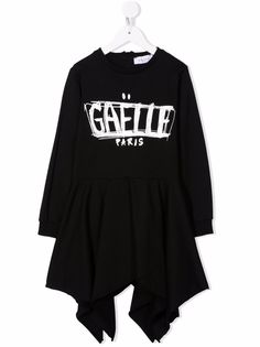 Gaelle Paris Kids трикотажное платье с логотипом