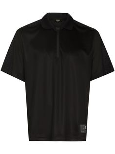 Fendi рубашка поло с короткими рукавами и логотипом FF