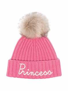 MC2 Saint Barth Kids шапка бини с помпоном и вышивкой