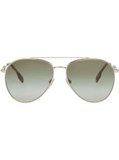 Burberry солнцезащитные очки-авиаторы с монограммой