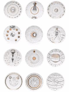 Fornasetti набор Astronomici из 12 тарелок