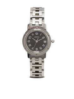 Hermès наручные часы Clipper Date pre-owned 24 мм 2000-х годов Hermes